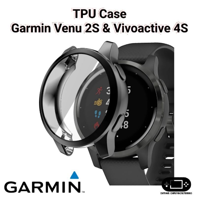 TPU Case Garmin Venu 2S &amp; Vivoactive 4S Soft Silicone Silikon Cover Silicon Bumper