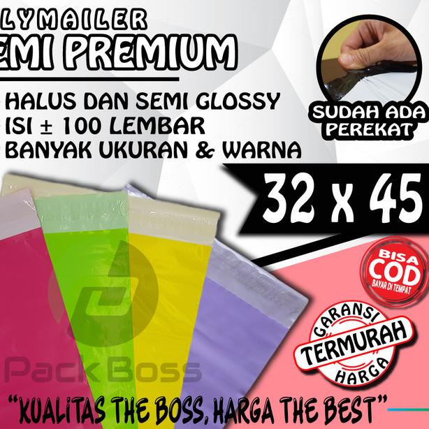 

32x45 UNGU SEMI PREMIUM POLYMAILER PACKAGING ONLINE ADA PEREKAT