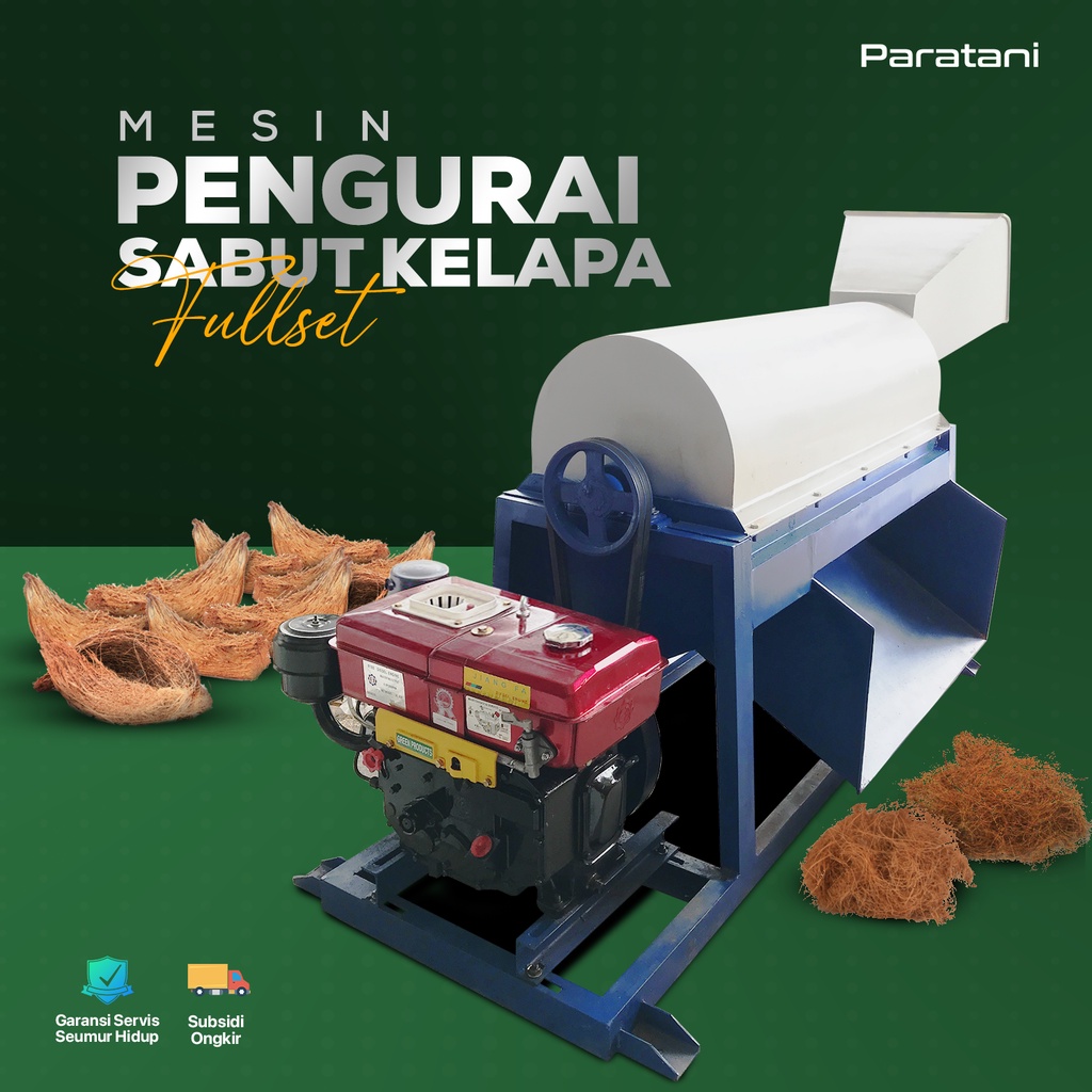 Mesin Giling Cocopeat dan Cocofiber Pengurai Sabut Kelapa