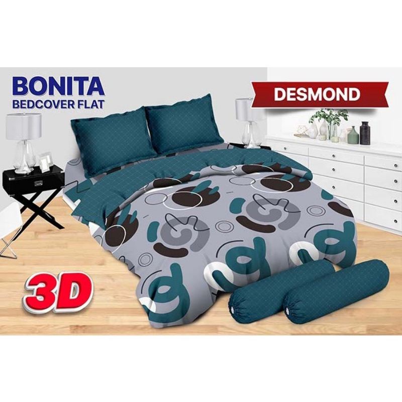 Bedcover bonita satu set sprei 180x200 motif desmond
