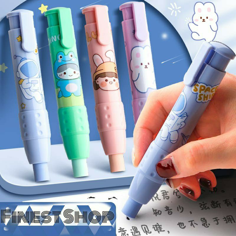 Penghapus Pensil Mekanik Eraser Refill 2pcs Cute Mechanic Pencil Eraser Kids Stationery Anak Lucu