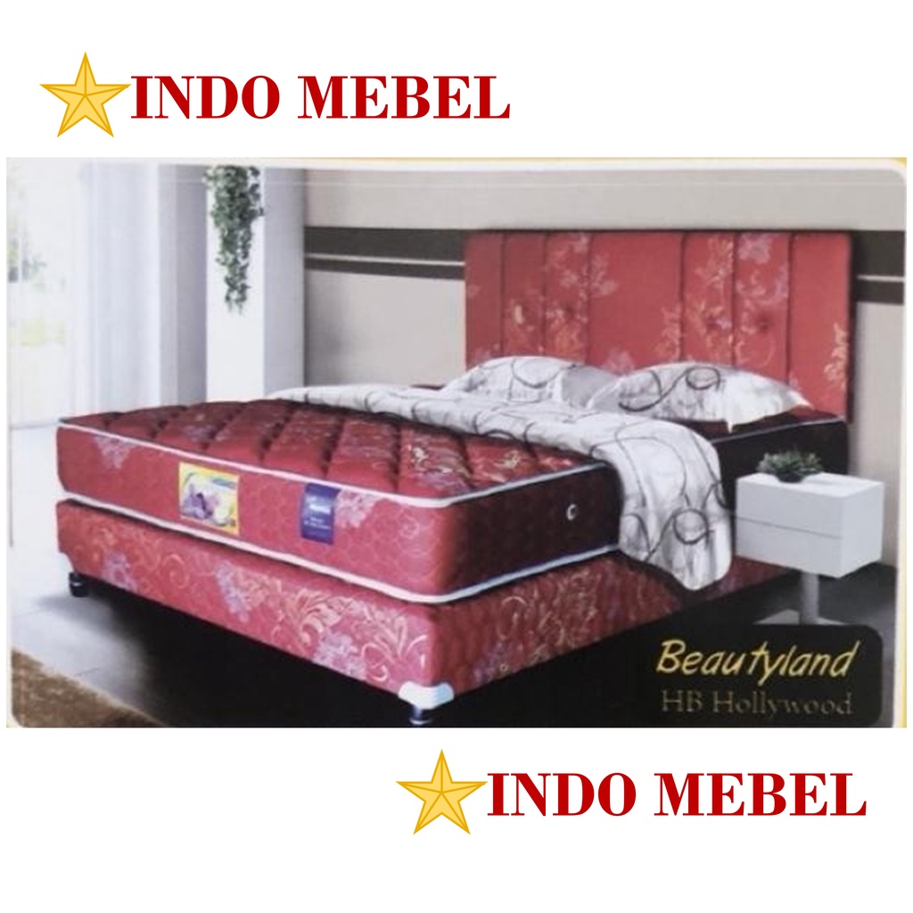 SET / Kasur American Pillo Beautyland Springbed 120/160/180 spring bed / matras beauty land / mattrass ready stock makassar promo murah garansi pegas 10 tahun