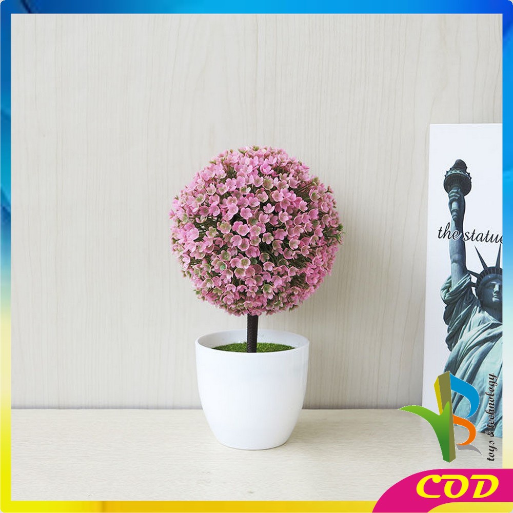 RB-C28-32 Ornamen Pot Bonsai Tanaman Bunga Pajangan Dekorasi Rumah Tanaman Hias Plastik Murah Import