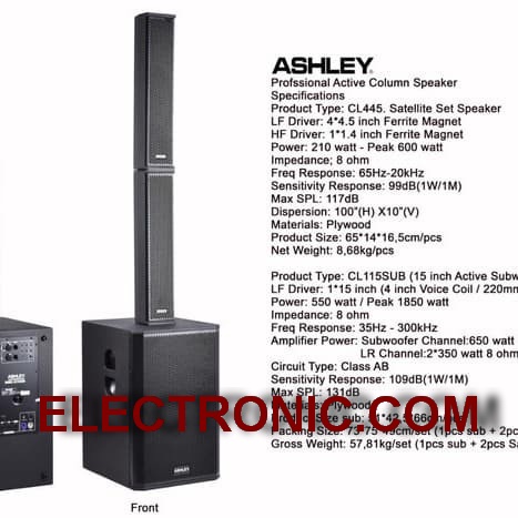 paket speaker colum ashley cl445 cl 445 cl115sub orginal garansi 1tahun