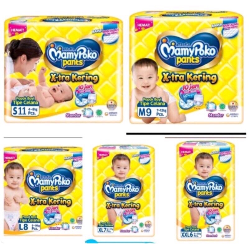 MAMYPOKO PANTS XTRA KERING S11/M9/L8/XL7/XXL6