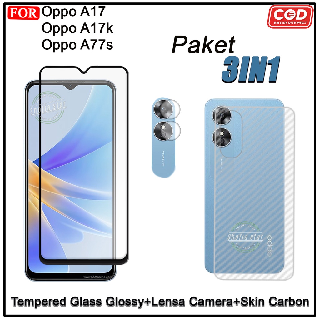 PROMO PAKET 3IN1 Tempered Glass Ceramic Privacy Matte Oppo A17 Oppo A17k Oppo A16 Oppo A15 Oppo A15s Oppo A77s A54 Anti Spy Full Cover