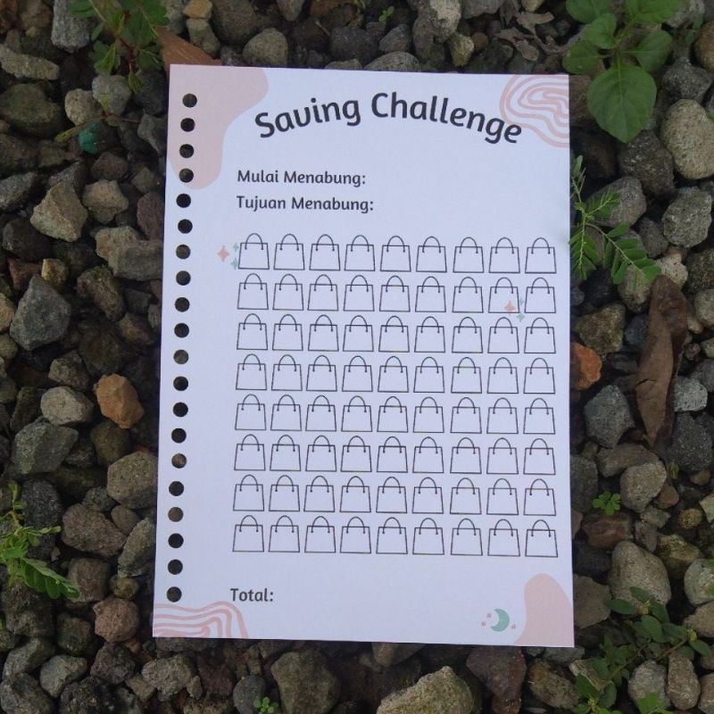 

Saving Challenge A5 tantangan menabung binder versi Bag Seri A