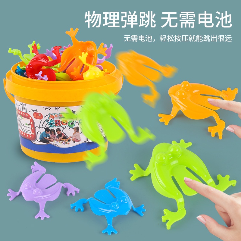 10pcs / Set Mainan Boneka Jari Bentuk Katak Mini Bahan Plastik Untuk Anak / Orang Tua