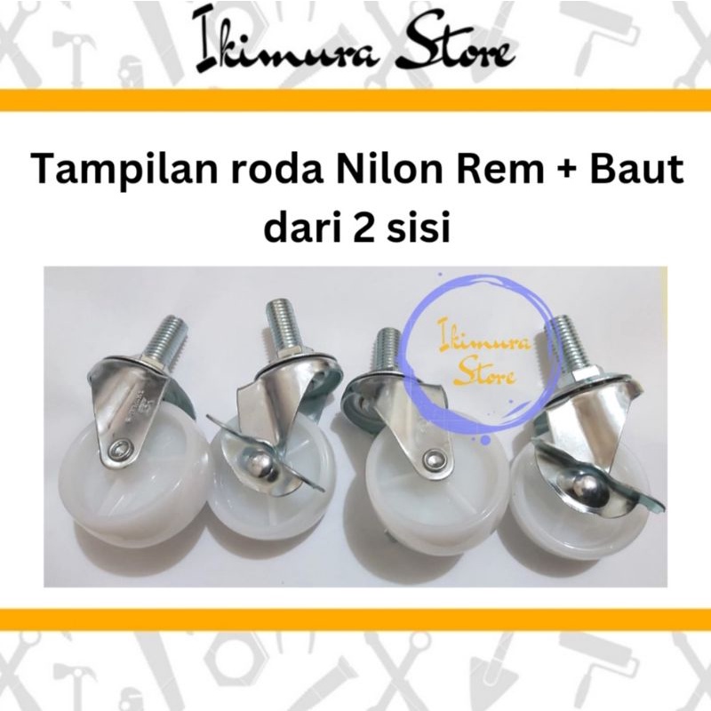 Roda Caster Nilon 2 inch Rem