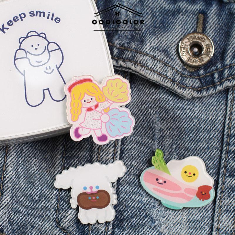 COD❤️Korean Style Pin Brooch Bros Cute Aesthetic Karakter Akrilik- cl