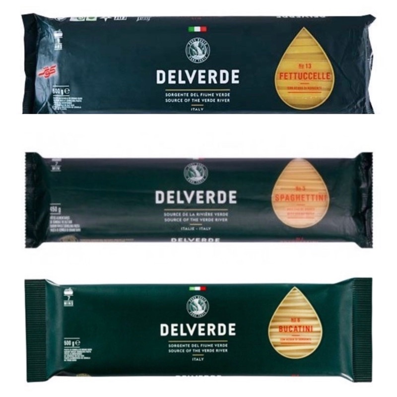 

Delverde Spaghettini No.3 / Delverde Bucatini No.6 / Delverde Fettuccelle No.13 / Delverde / Pasta / 500gr / Spaghettini / Bucatini / Fettuccelle