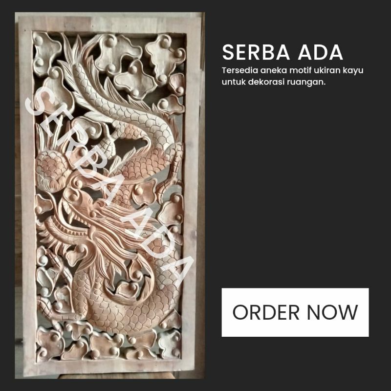 Ukiran Kayu Motif Naga