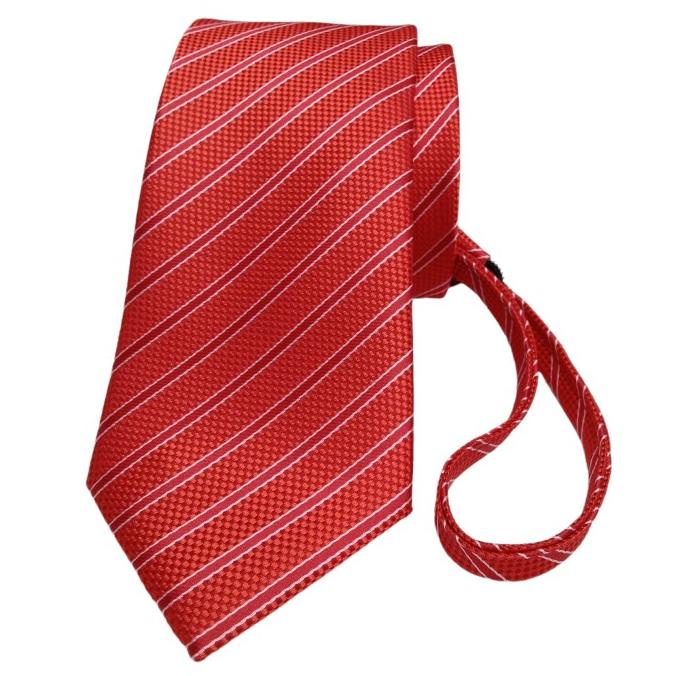 Dasi Merah Resleting Dasi Zipper Siap Pakai Dasi Kantor Pria Mewah Tie