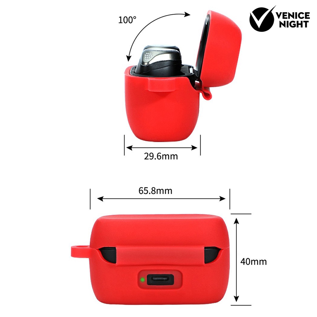 (VNEP) (Berkabel) Soft Silicone Full Protective Dustproof Earphone Bag Protector Case Cover untuk Elite 75T