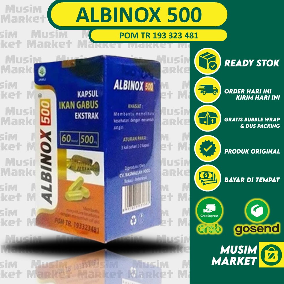 ALBINOX Kapsul Ekstrak Ikan Gabus Kutuk Suplemen Albumin Isi 60