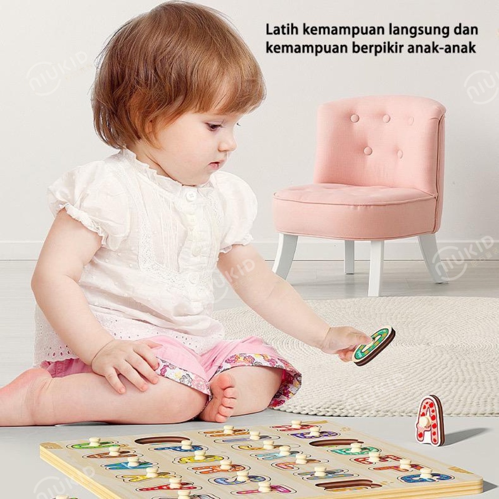 NIUKID PUZZLE KAYU KNOB ANAK / MAINAN EDUKASI KAYU BALITA DAN ANAK / MAINAN KAYU EDUKASI EDUKATIF