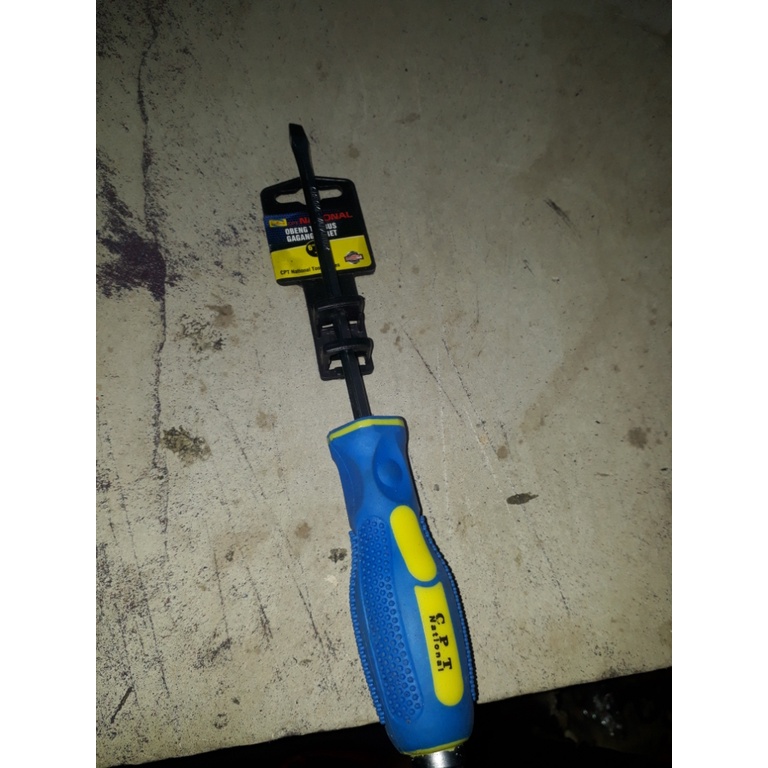 CPT NATIONAL Obeng Tembus Gagang Karet Plus Min Screwdriver Ketok