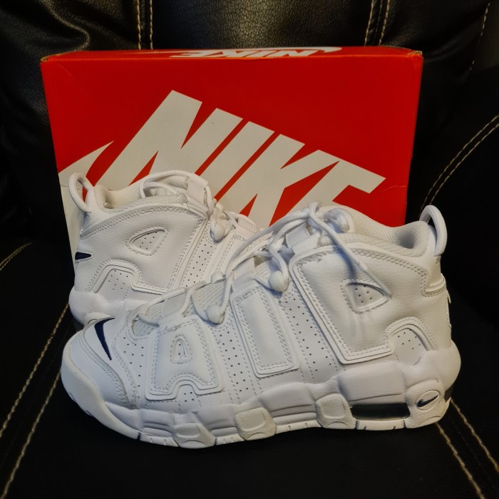 Nike Air More Uptempo Gs "White/Midnight Navy/White" Original Bnib