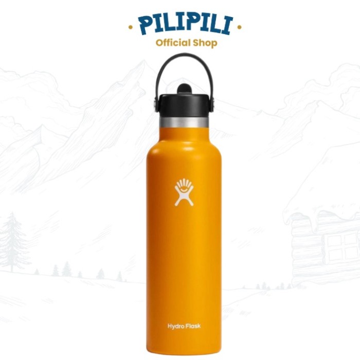 Jual Botol Hydro Flask Standard Mouth Flex Straw 21 oz / 621 ml