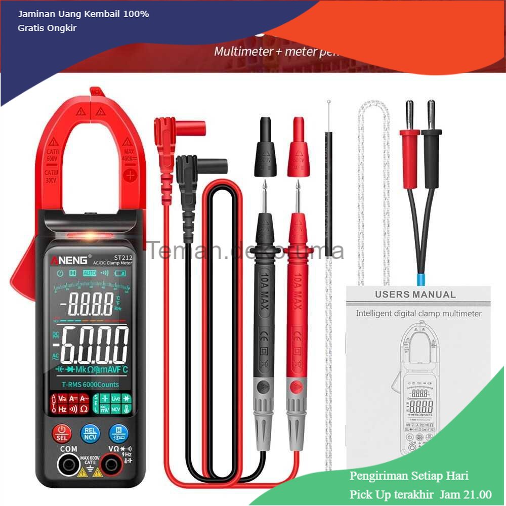 TD - PR2 ANENG Tester Listrik Digital Clamp Meter - ST212