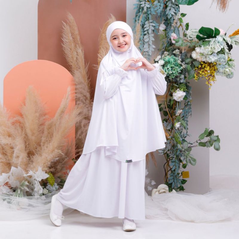 Set French Khimar Gamis Syar'i Anak Perempuan Luthfia Kids