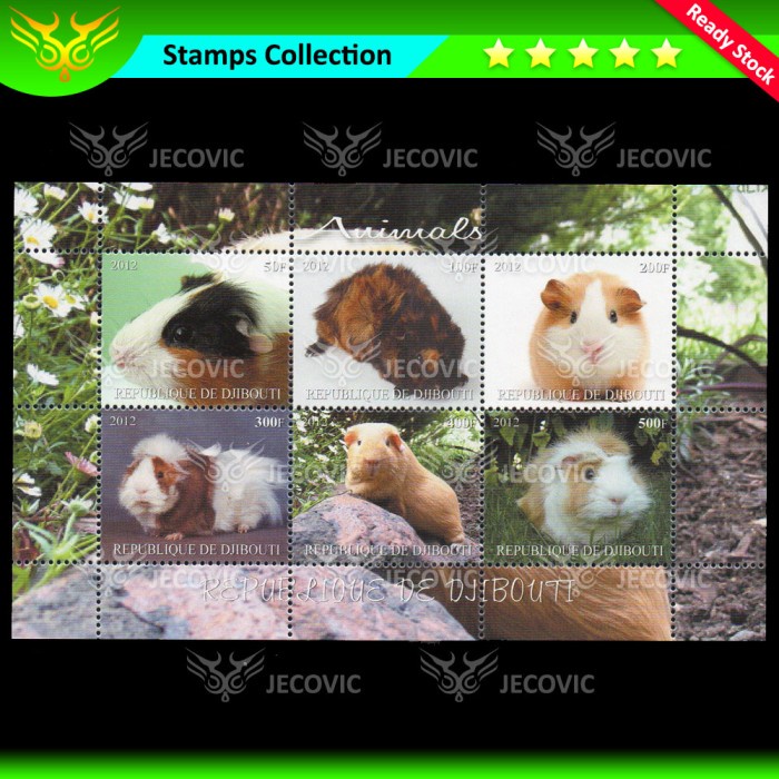 

Djibouti Animals Series 2012, Prangko Souvenir Sheets