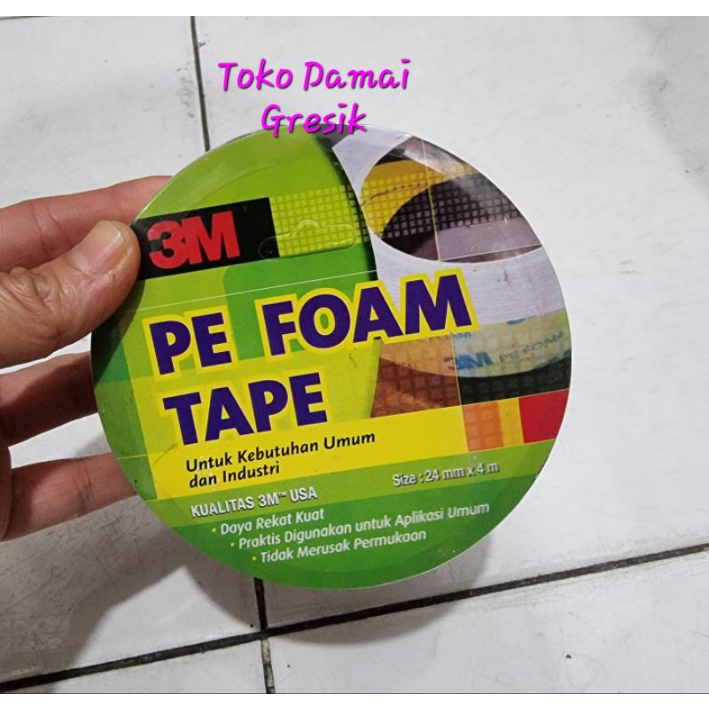 Double Tape Foam 3M 24mm PE Foam tape. Isolas bolak balik Spons spon 1600TG. ORIGINAL 100%
