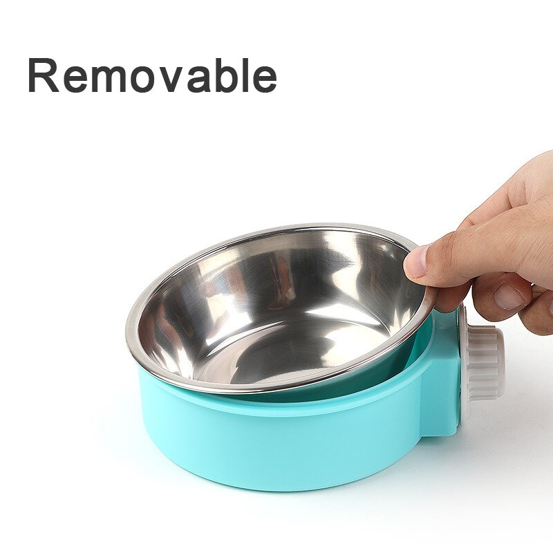 Tempat Makan Kucing Anjing Gantung / Single Pet Bowl Gantung Kandang Stainless Steel Pet Bowl 13 cm