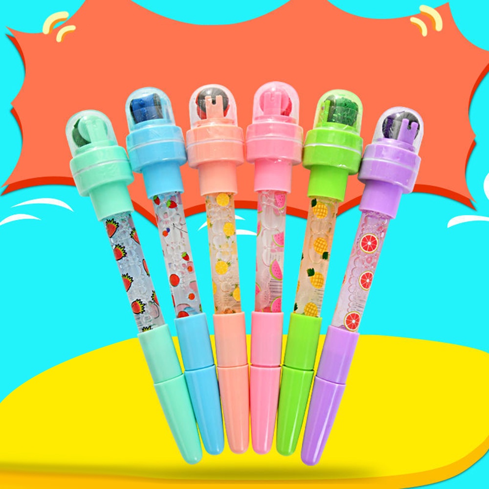 Pulpen Bubble 5 In 1 Multifungsi Dengan Roller Stampel Untuk Mainan Anak