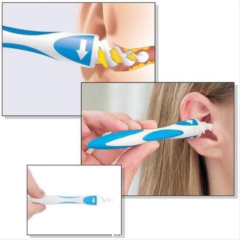 Smart Swab Pembersih Kotoran Telinga Cotton Bud Waxvac Ear Cleaner Removal Karet