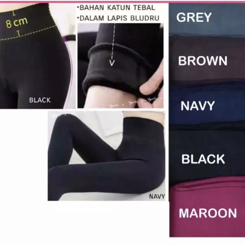 LEGGING IMPORT POLOS TEBAL LAPISAN BLUDRU DALAM/LEGGING IMPORT MURAH