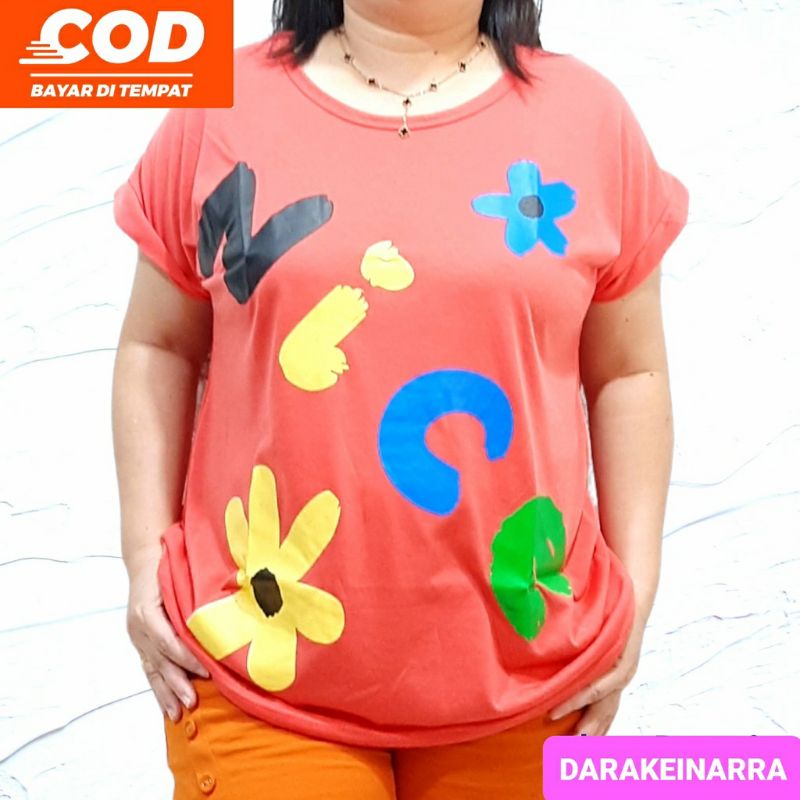 KAOS ATASAN WANITA UKURAN JUMBO