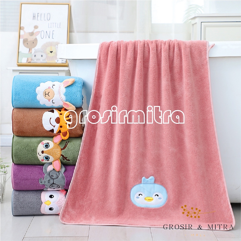 handuk Mandi / handuk bayi 60x120cm Anak Baby Ibu Bayi Lap Mandi Handuk Washlap Bayi Kids Terang