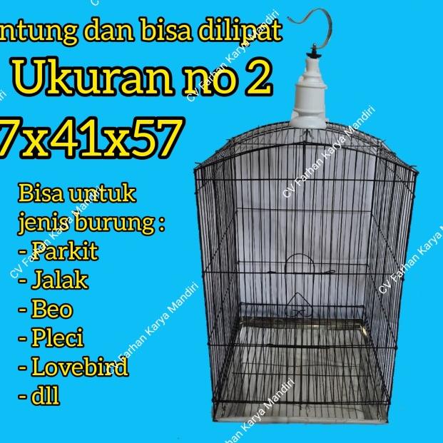 Kandang kotak besi buat burung bisa di lipat no 2