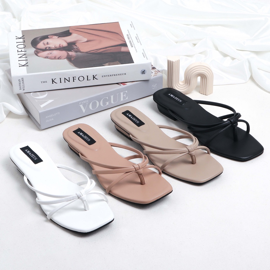 Amazeus MARIMAR Heels Sandal Heels Wanita Tali dengan Hak 3 Cm Model Marimar Heels 3cm Tali Wanita