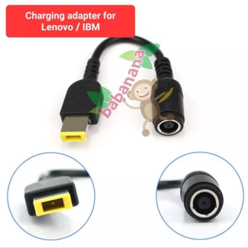 Kabel charging adapter for Lenovo IBM round to Square casan converter