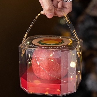 

Box Tas bag mika transparan hampers goodiebag natal Christmas Xmas DENGAN LAMPU