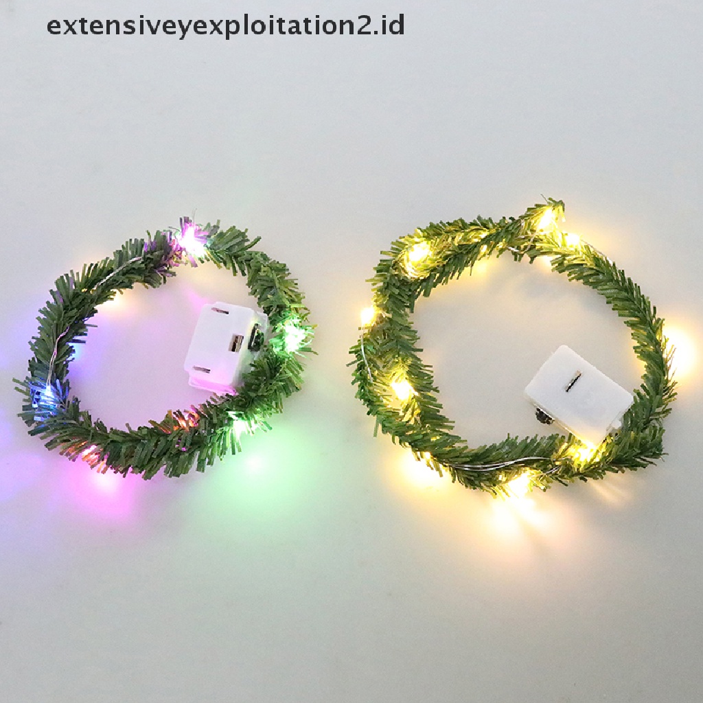 Mainan Miniatur Lampu String LED Untuk Dekorasi Natal / Rumah Boneka 1: 12