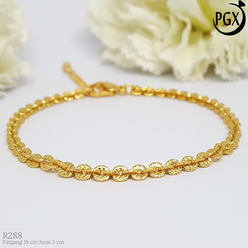 PGX Gelang Tangan Xuping Wanita Perhiasan Lapis Emas Aksesoris Fashion Premium - R288
