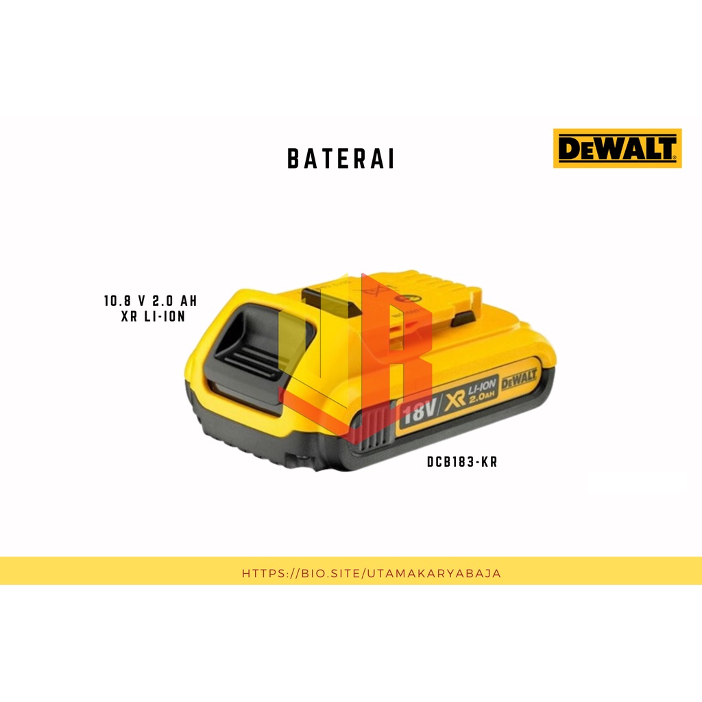 BATERAI | DEWALT - 18V 2,0 AH XR LI-ION |