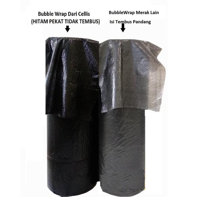 

Plastik Bubble Wrap HITAM PEKAT 50m X 125cm (TIDAK tembus pandang )