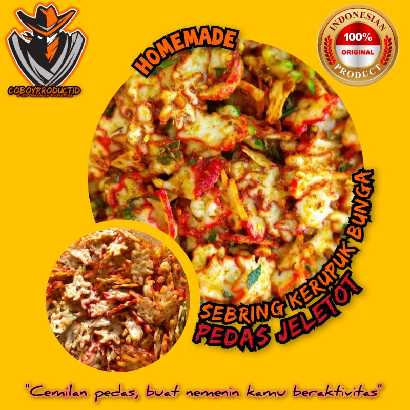 

Seblak Kering/Sebring Kerupuk Bunga Pedas Jeletot - 250 Gram