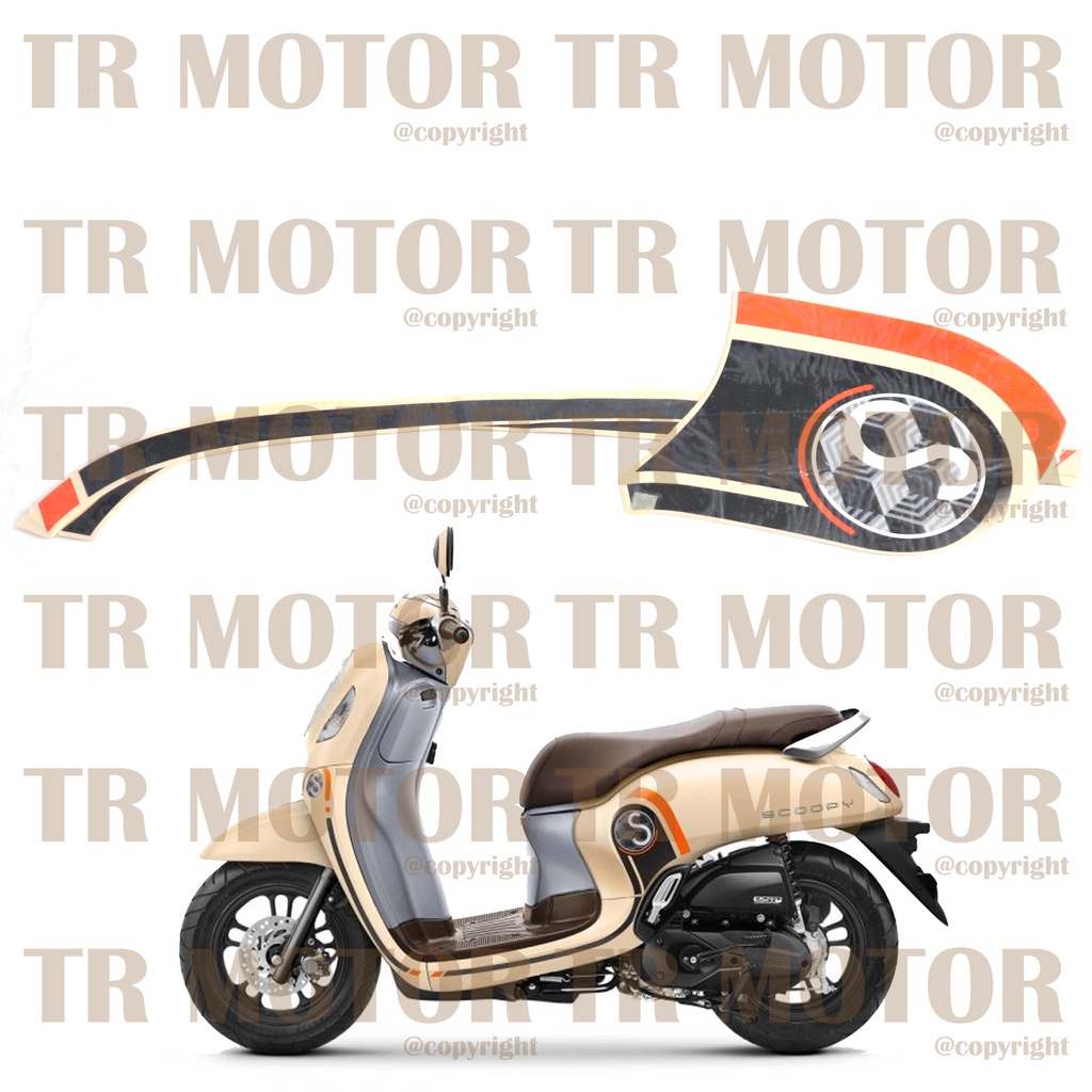 Stiker Motor Scoopy 2021 Sticker Striping Lis Full Set Motor