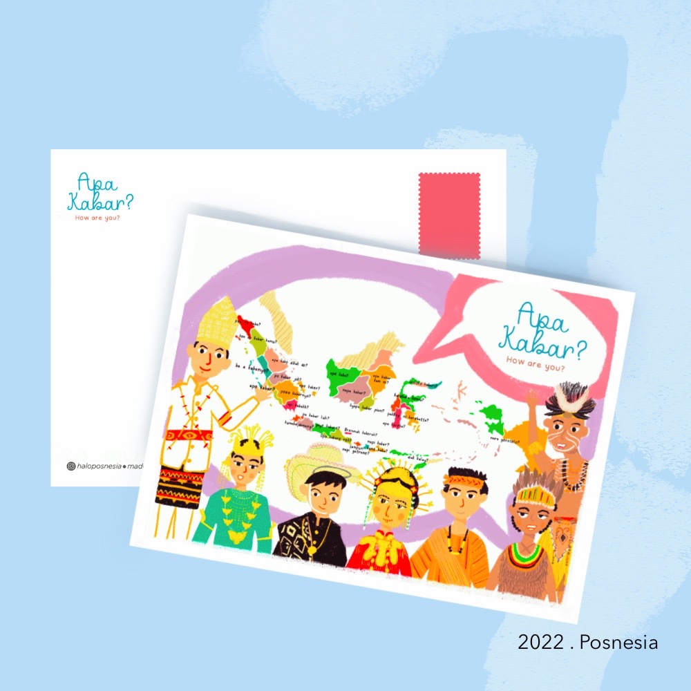 

Postcard / Kartu pos Apa Kabar Indonesia