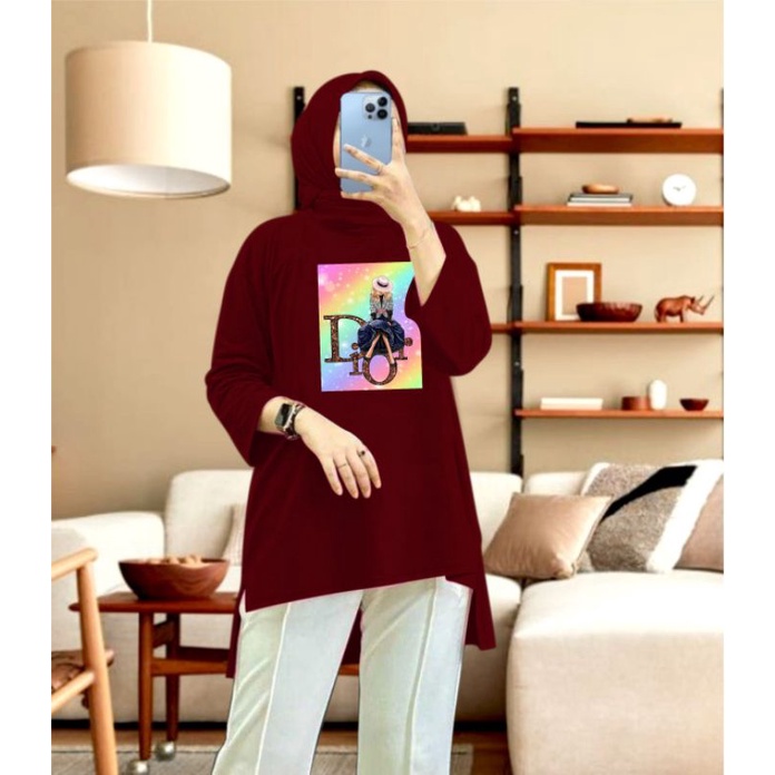 kaos Tunik hijab bahan BEBYTERRY