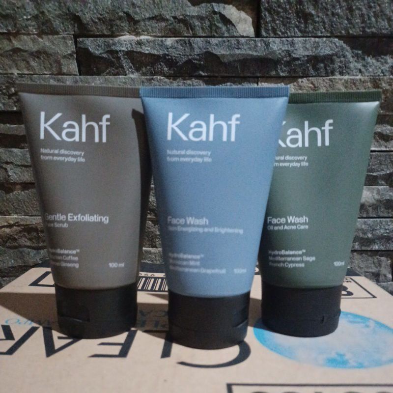 KAHF Skin Energizing and Brigtening Face Wash 100ml - Sabun Pembersih Wajah Pria