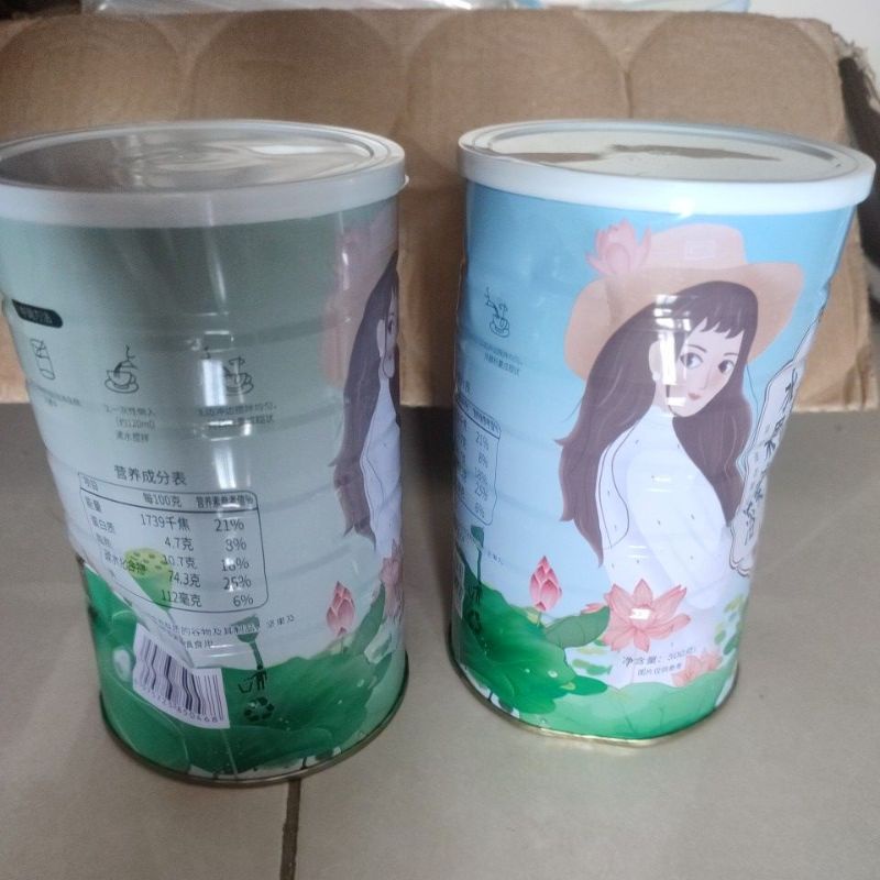 oufen ou fen lotus root powder akar teratai bubuk kaleng penyok segel aman