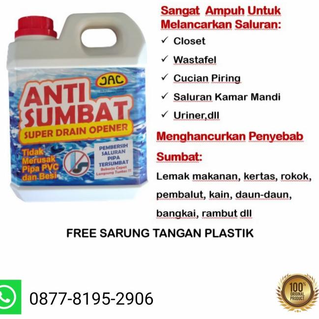 Anti sumbat WC JAC 1700gr / Soda api Cair / Soda Api / Wc Mampet