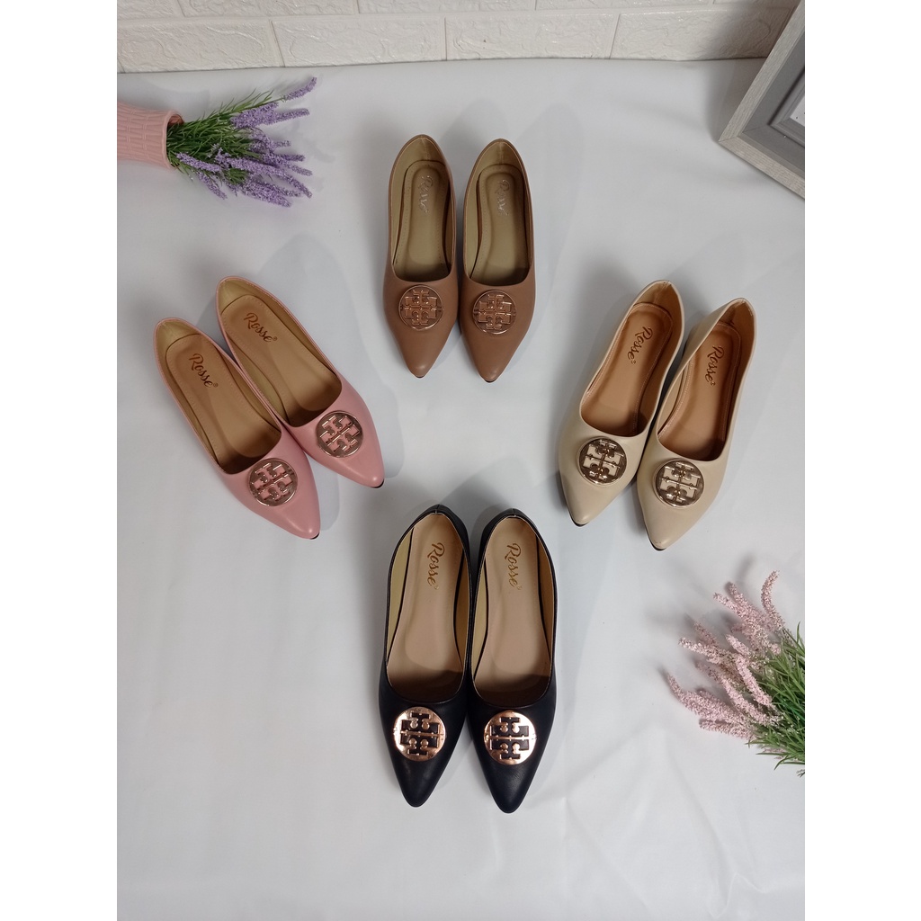 ROSSE Sepatu Hak Tahu 2 cm dan Flat shoes Tory Doff - Rubber BR06 BR07 FR06 Sepatu Kantor Wanita / S