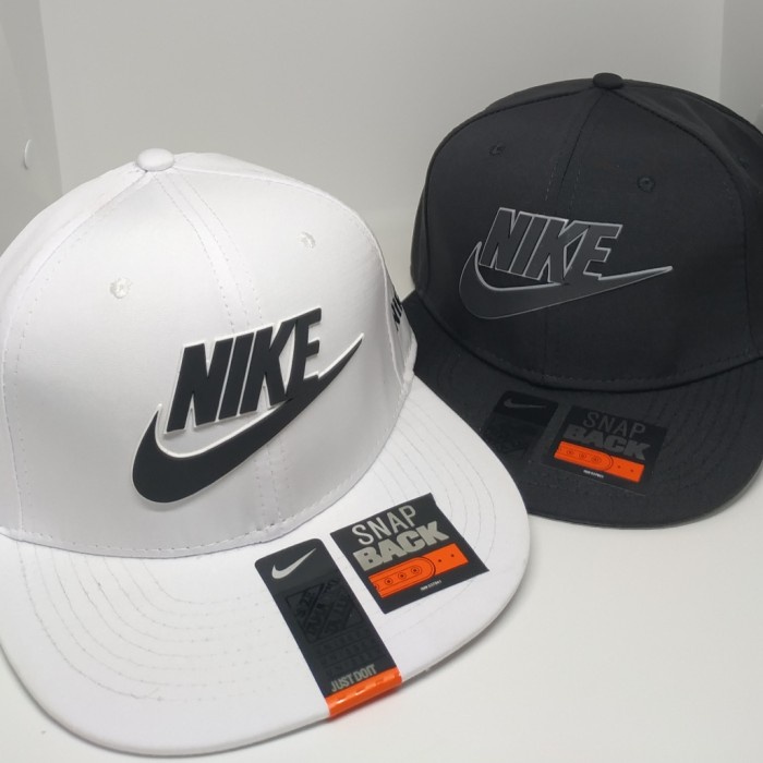 BARU READY BARU Topi snapback nike black and white 001 - Putih MURAH